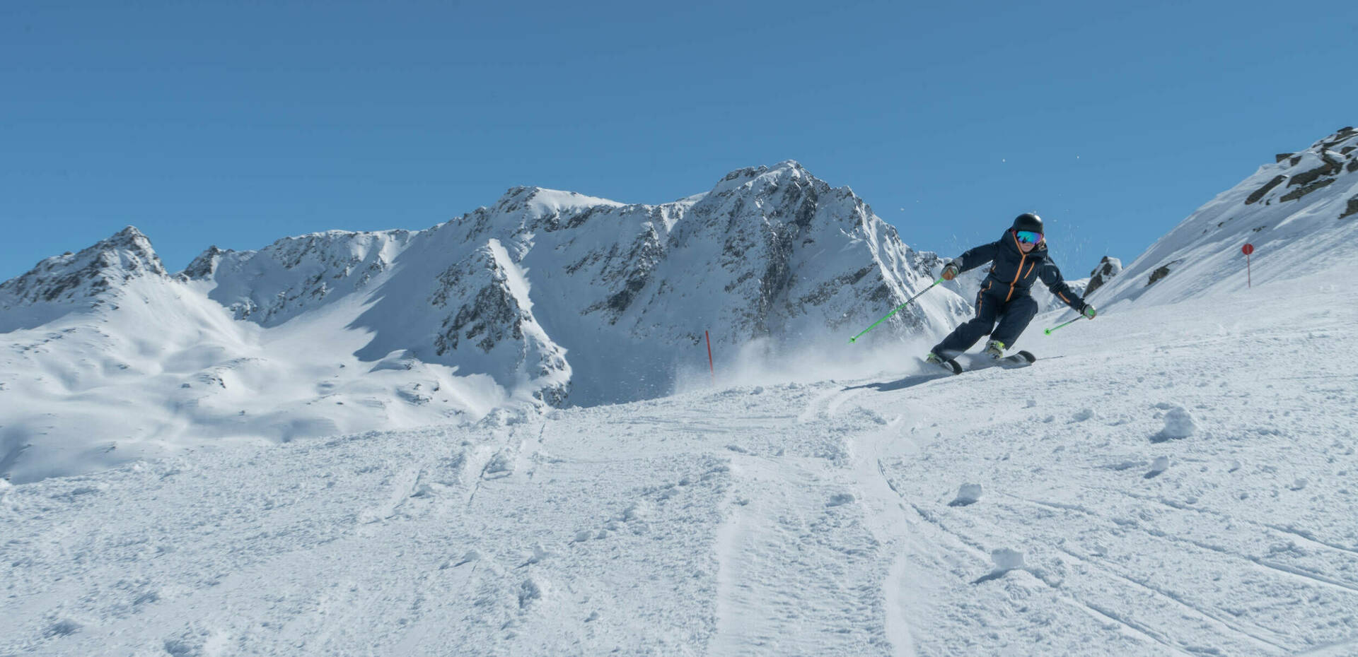 Schneesicher Skifahren im Tiroler Luftkurort Galtür, Paznauntal, Tirol, Österreich Galtür Silvapark Skigebiet